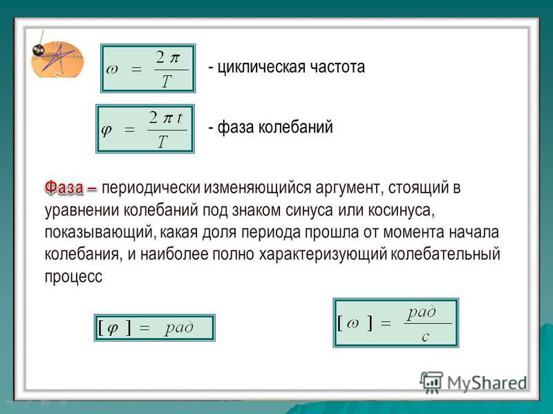 Чем выше частота колебаний тем. Круговая циклическая частота колебаний. Циклическая частота колебаний единица измерения. Циклическая частота измеряется в. Циклическая частота формула.