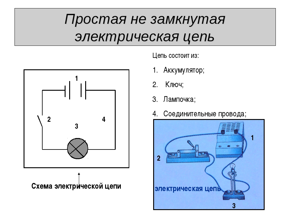 Схемы простейших электрических цепей 3 класс