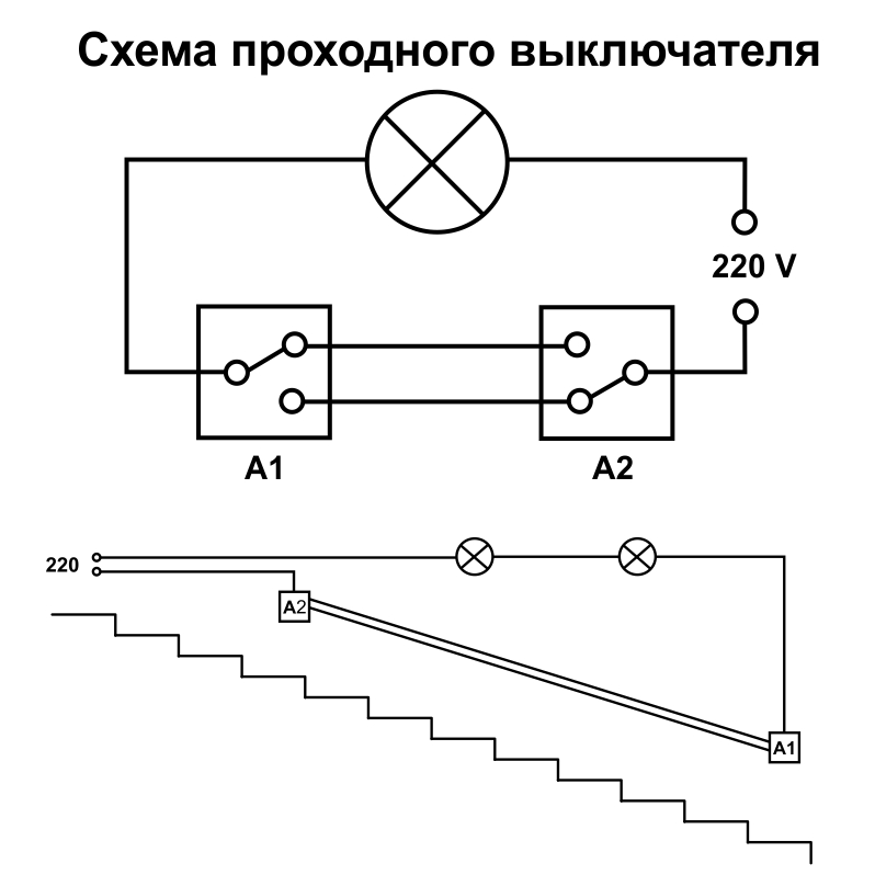 Кнопочный выключатель на схеме электрической