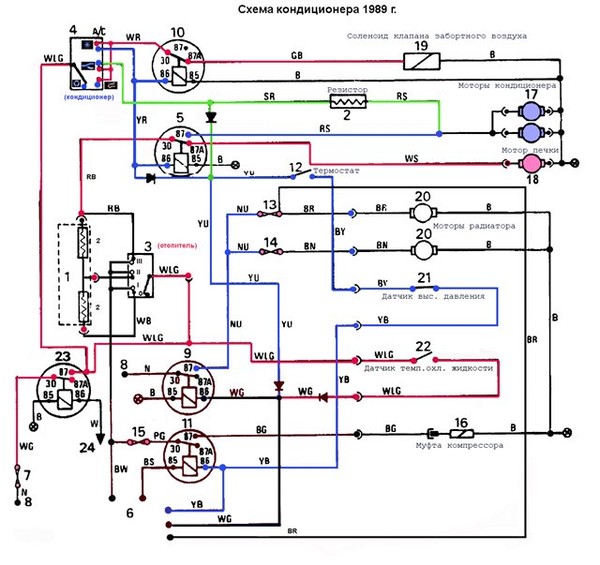Принципиальная схема кондиционера