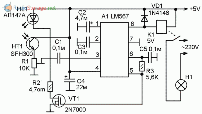 Реле присутствия для включения света своими руками схема