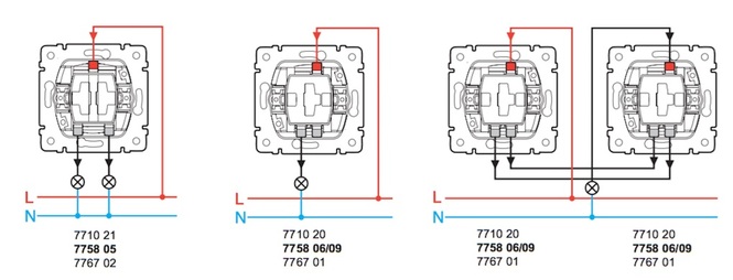 Выключатель legrand схема подключения одноклавишный выключатель
