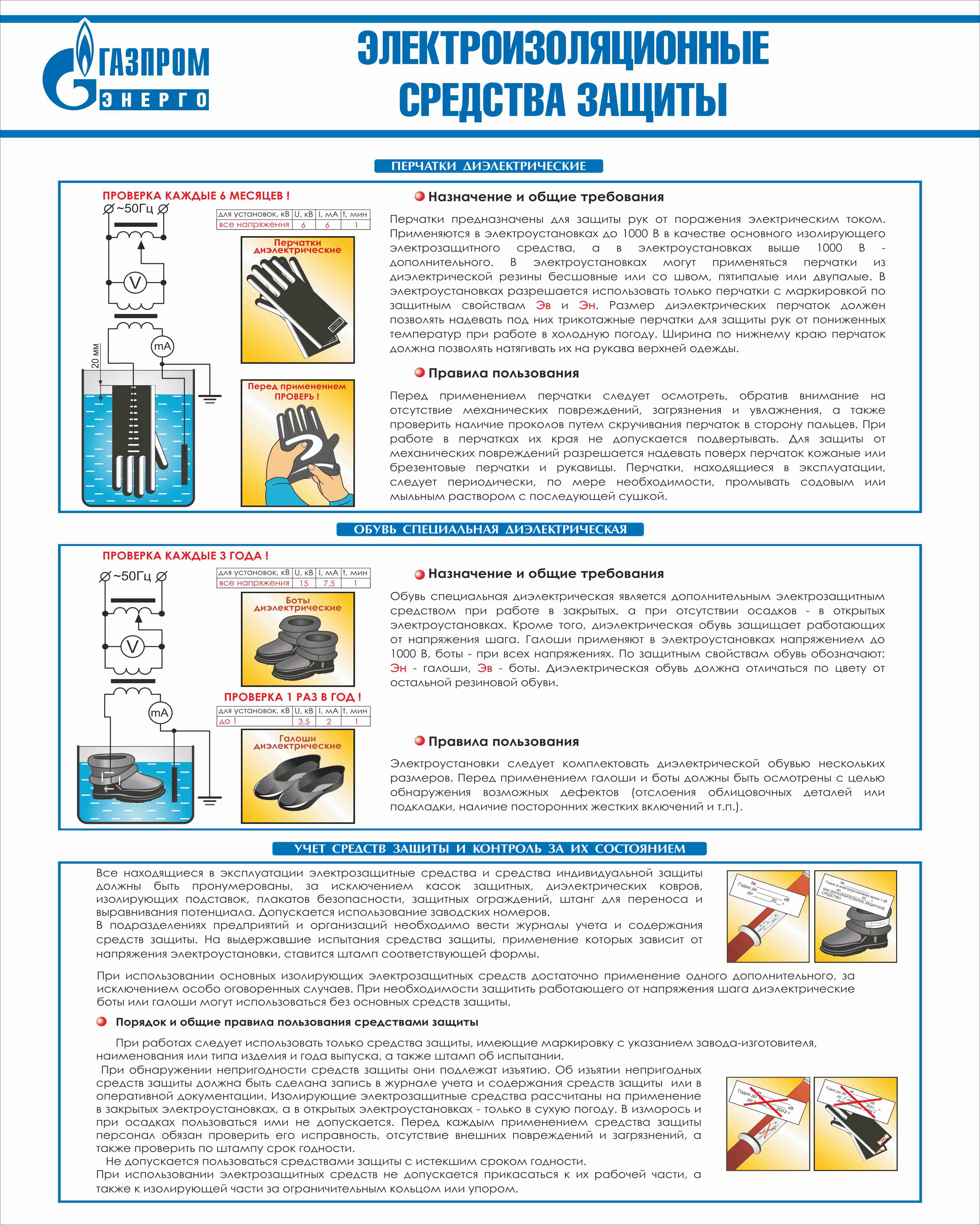 Перечень электрозащитных средств образец