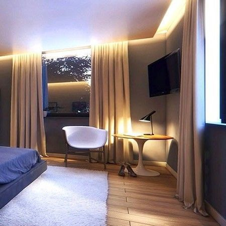 Подсветка в спальне над кроватью с светодиодными лентами