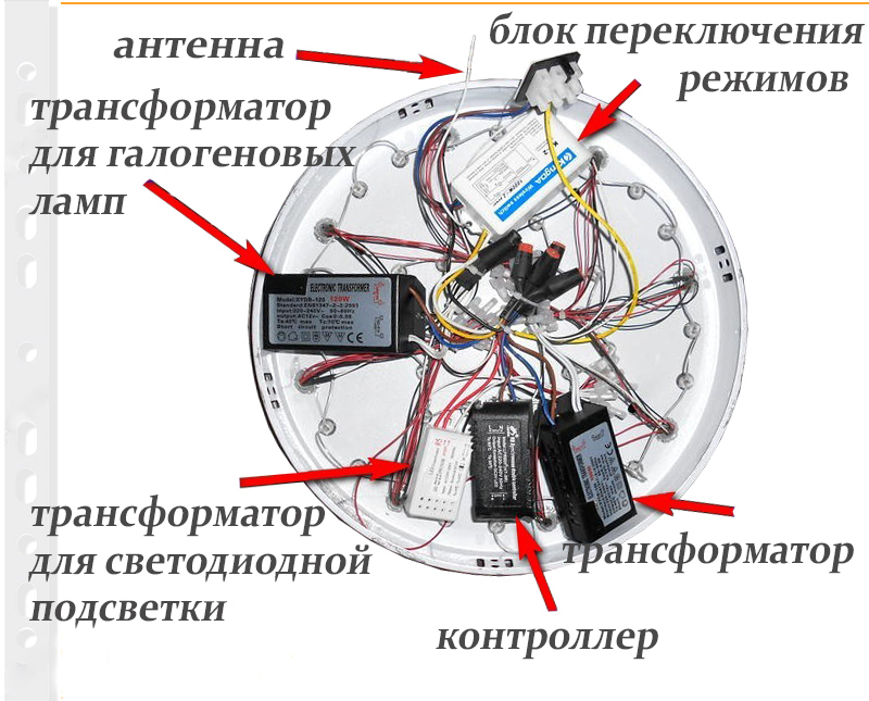 Драйвер для люстры с пультом управления схема