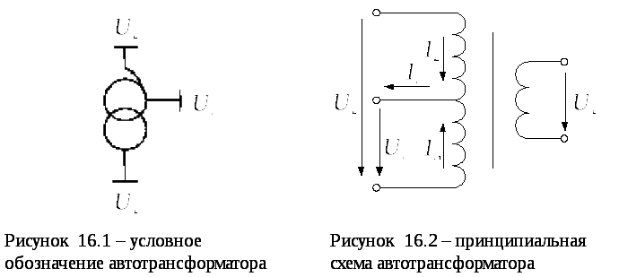 Нарисуйте условное обозначение автотрансформатора