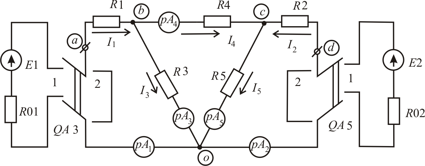 Сложные схемы электрических цепей