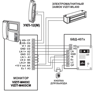 Блок мск схема подключения сопряжения для видеодомофона