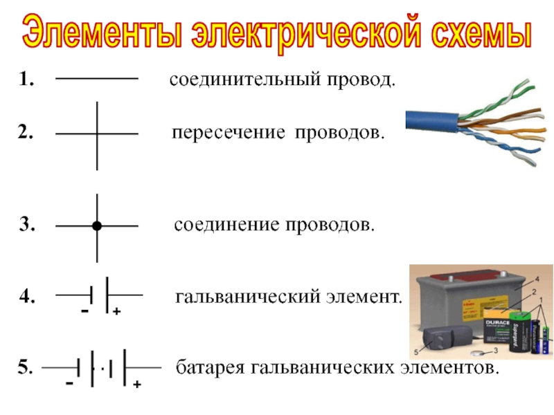 Как выглядит соединение проводов на схеме