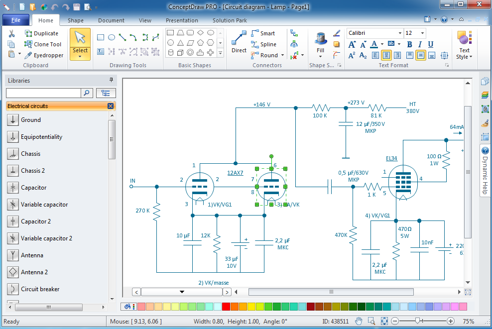 Как рисовать электрические схемы в visio