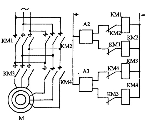 Двухскоростной электродвигатель схема подключения